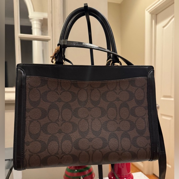 Coach - Zoe Carrycall - Black Leather and Signature Monogram Nice Condition 2019 - Picture 2 of 12
